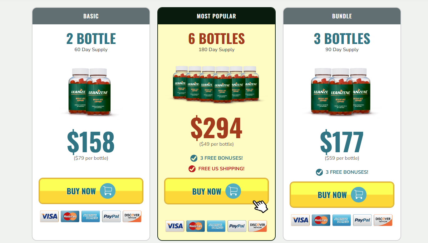 Leanzene Pricing Packages